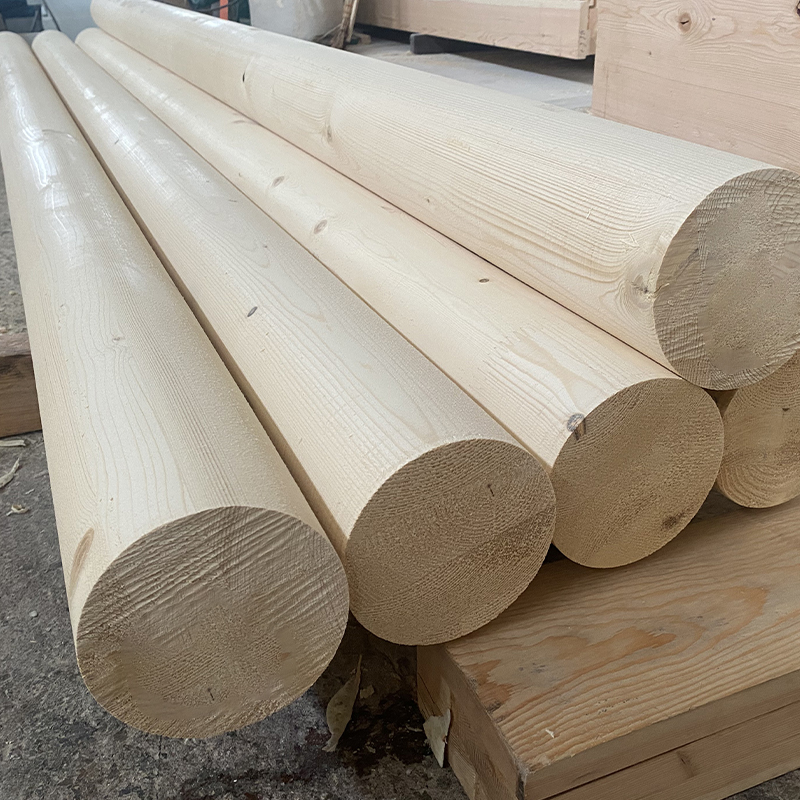 Trave e montante in legno lamellare di abete rosso