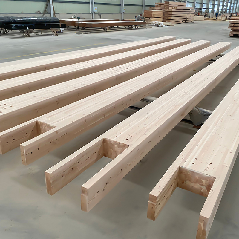 Trave e montante in legno lamellare di abete Douglas